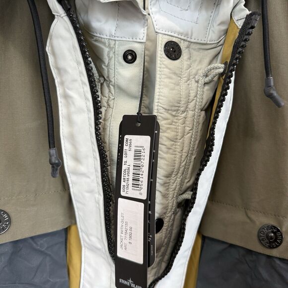 STONE ISLAND Tri-Color Jacket In Mustard Size L - Picture 7 of 15